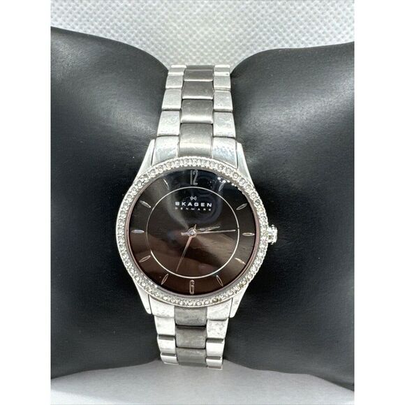 Skagen 347SSMX Women\'s Stainless Steel Analog Black Dial Quartz Watch JNA770 main image 11